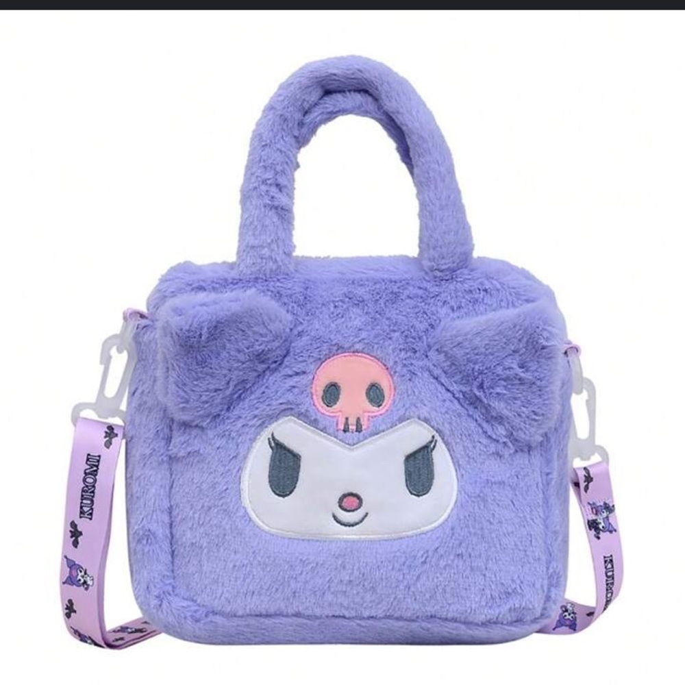 Sanrio Plush kuromi shoulder Tote Bag- violet new